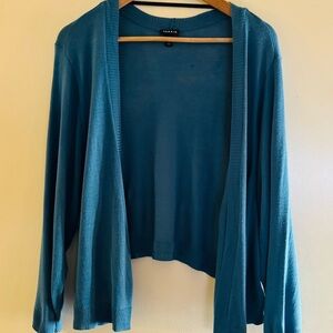 Torrid Teal Open-Front Cardigan